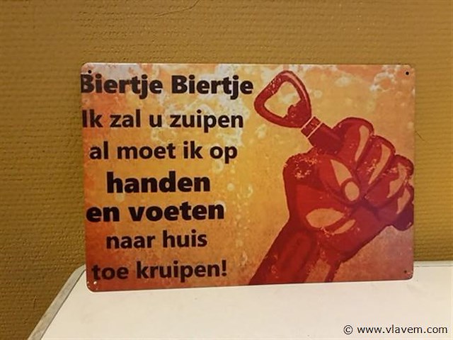 Retro-metalen sierbord - afbeelding 1 van  1