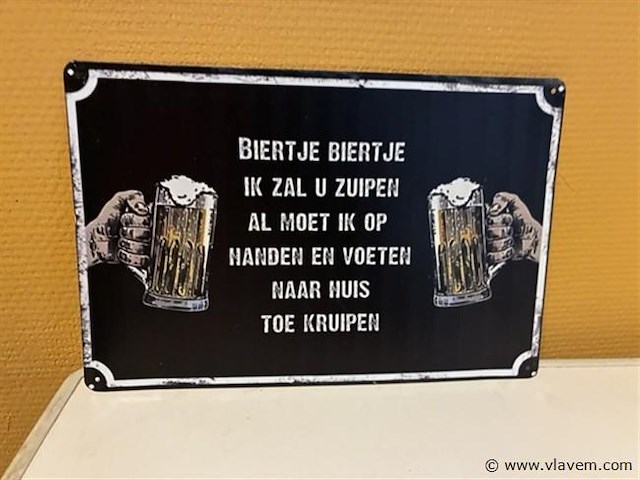 Retro-metalen sierbord - afbeelding 1 van  1