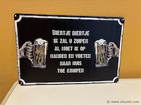 Retro-metalen sierbord - afbeelding 1 van  1