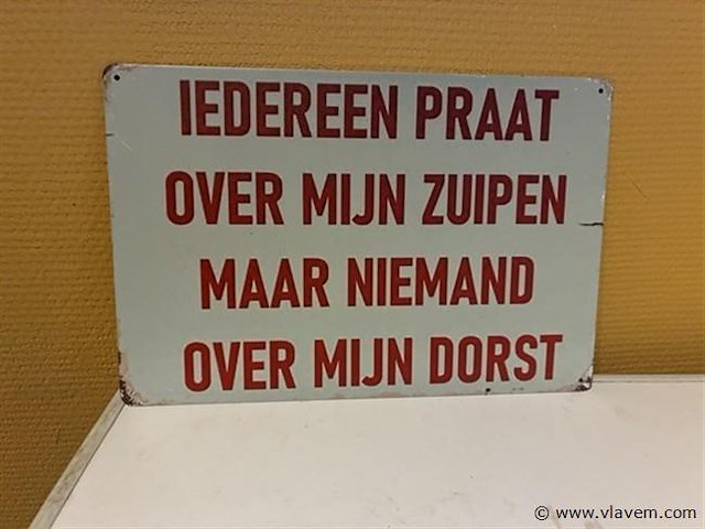 Retro-metalen sierbord - afbeelding 1 van  1
