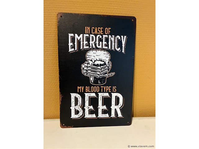 Retro-metalen sierbord - afbeelding 1 van  1