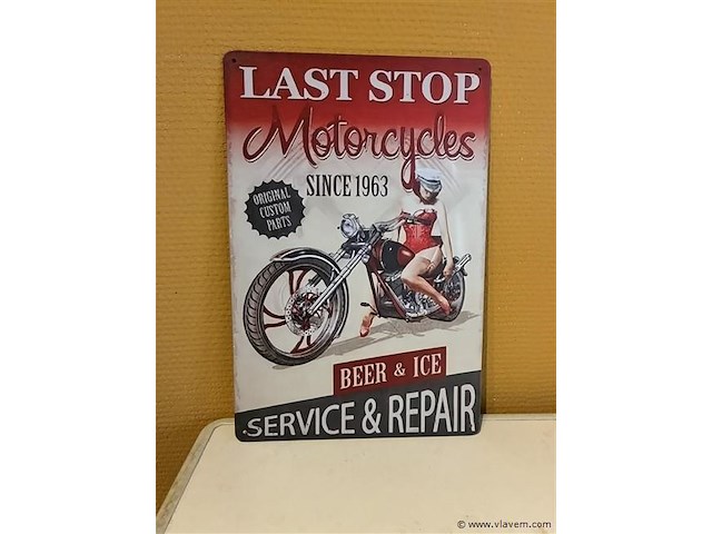 Retro-metalen sierbord - afbeelding 1 van  1