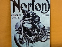 Retro-metalen sierbord - afbeelding 1 van  1