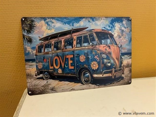 Retro-metalen sierbord - afbeelding 1 van  1