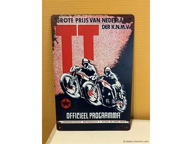 Retro-metalen sierbord - afbeelding 1 van  1
