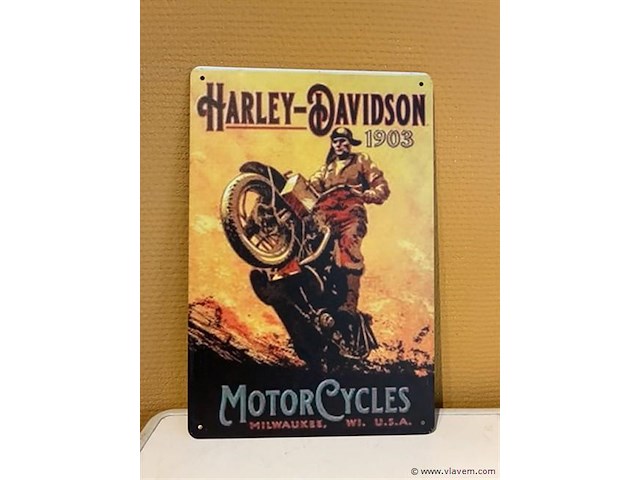 Retro-metalen sierbord - afbeelding 1 van  1