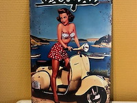 Retro-metalen sierbord - afbeelding 1 van  1