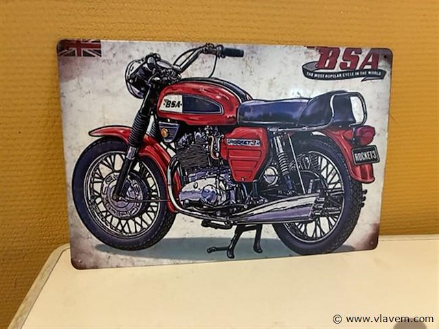Retro-metalen sierbord - afbeelding 1 van  1