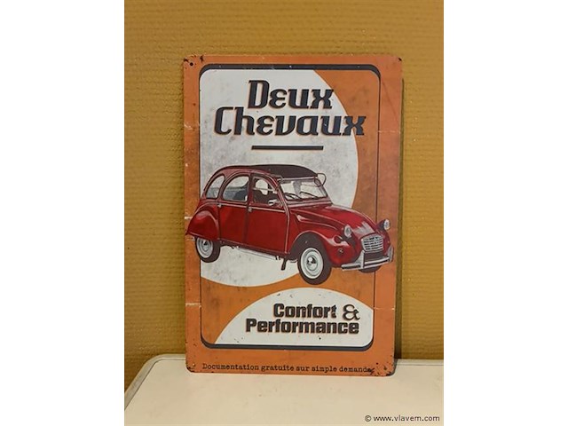 Retro-metalen sierbord - afbeelding 1 van  1