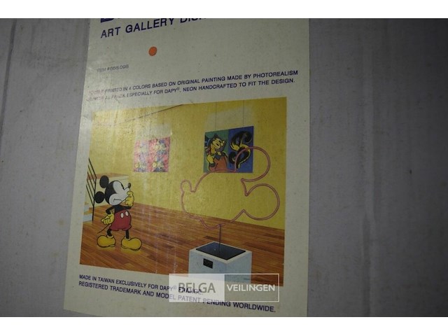 Retro neon poster mickey mouse - afbeelding 1 van  2