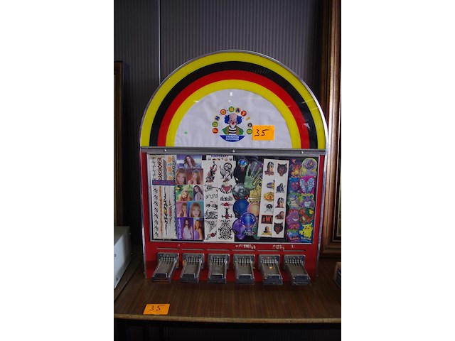 Retro sticker automaat - afbeelding 1 van  3