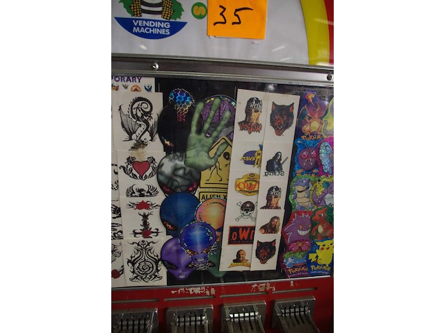 Retro sticker automaat - afbeelding 3 van  3