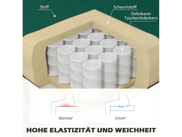 Retro stijl 2-zits bank, houten poten, donkergroen - afbeelding 6 van  8