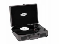 Retro-stijl platenspelerbehuizing met auna bluetooth-codering