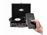 Retro-stijl platenspelerbehuizing met auna bluetooth-codering - afbeelding 4 van  7