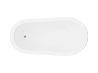 Retro vrijstaand bad met gouden leeuwenvoeten - 200 l - wit - afbeelding 4 van  7