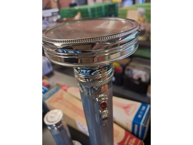 Retro zaklamp 3 x werkend nieuw h 370 mm - afbeelding 4 van  5