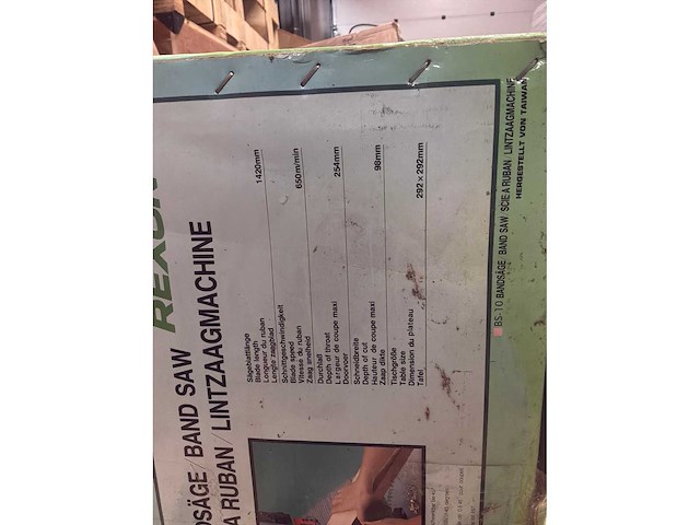 Rexon bs-10 lintzaagmachine - afbeelding 3 van  3