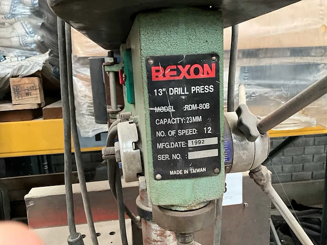 Rexon rdm-80b kolomboormachine - afbeelding 5 van  5