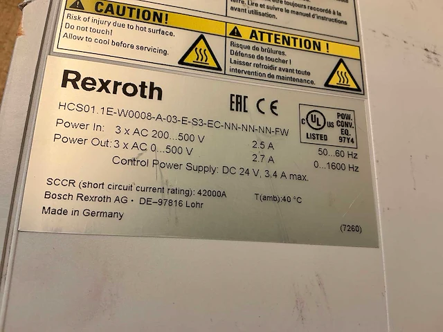 Rexroth hcs01.1e-w0008-a…. frequentieregelaar (3x) - afbeelding 5 van  6