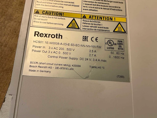 Rexroth hcs01.1e-w0008-a…. frequentieregelaar (3x) - afbeelding 5 van  7