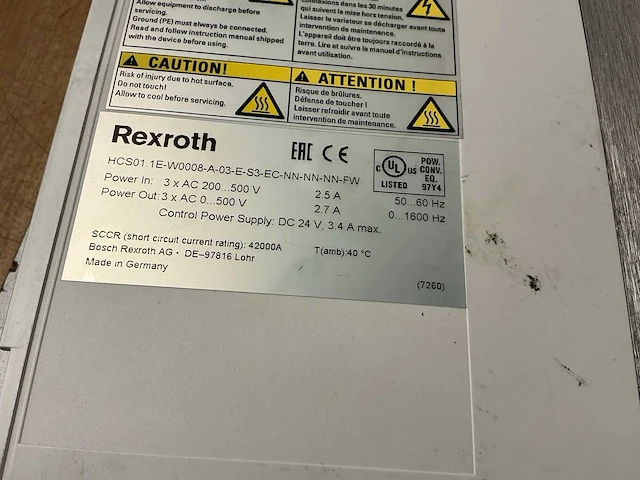 Rexroth hcs01.1e-w0008-a…. frequentieregelaar (3x) - afbeelding 6 van  7