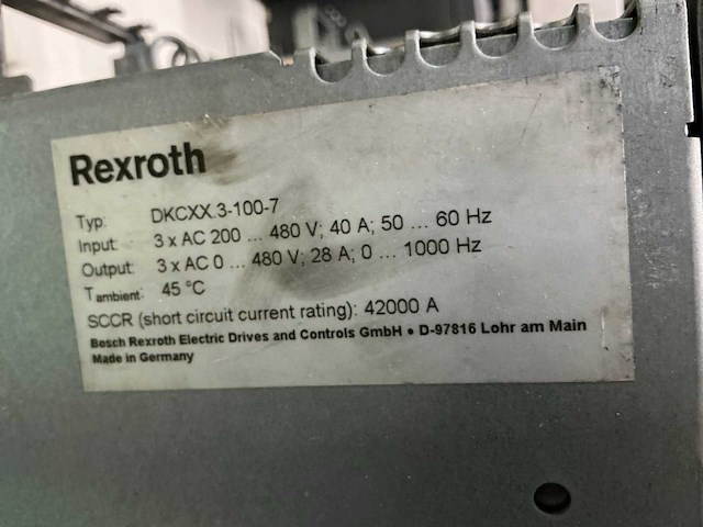 Rexroth indramat dkc11.3-100-7-fw drive controller - afbeelding 3 van  3