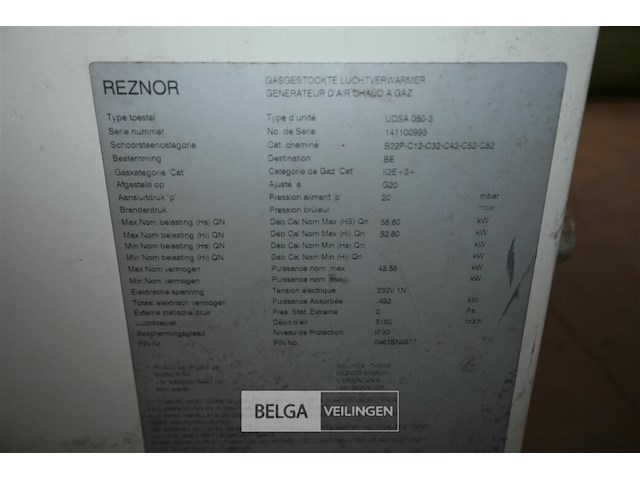 Reznor aardgasgestookte luchtverwarmer - afbeelding 5 van  6