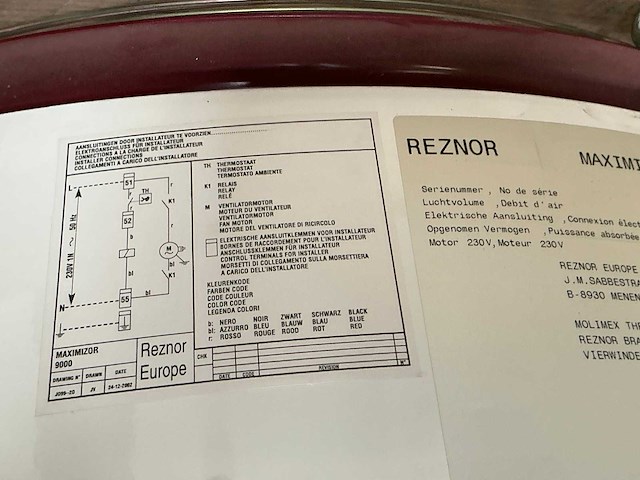 Reznor maximizor ventilator - afbeelding 8 van  8