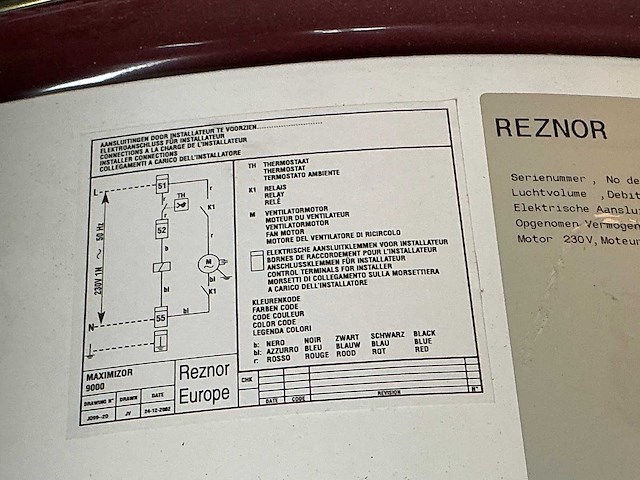 Reznor maximizor ventilator - afbeelding 8 van  8