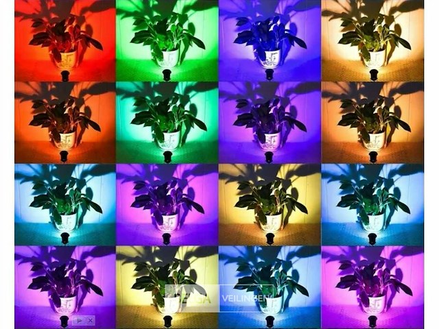 Rgb led-spot – ip54waterdicht – aluminium – ø60 mm – inclusief lamp (x6) - afbeelding 4 van  5