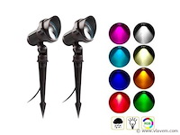 Rgb led-spot – ip54waterdicht – aluminium – inclusief lamp (x10) - afbeelding 4 van  4