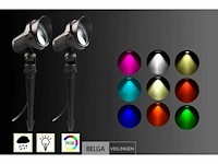 Rgb led-spot – ip54waterdicht – aluminium – inclusief lamp (x10) - afbeelding 2 van  5