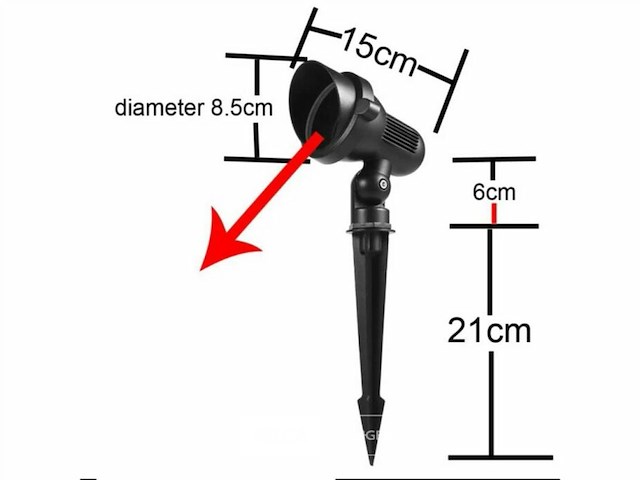 Rgb led-spot – ip54waterdicht – aluminium – inclusief lamp (x10) - afbeelding 3 van  5