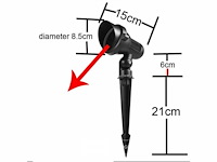 Rgb led-spot – ip54waterdicht – aluminium – inclusief lamp (x10) - afbeelding 3 van  5