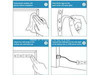 Rgb led strip 5m - complete kit met afstandsbediening en adapter (x10) - afbeelding 2 van  5