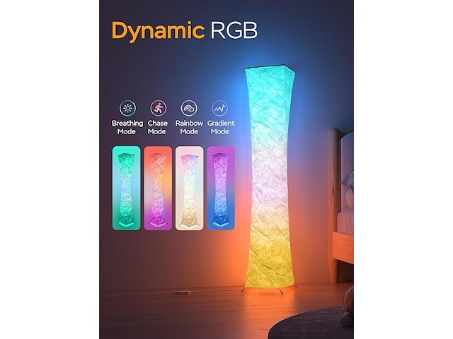 Rgb vloerlamp, dimbaar - afbeelding 2 van  4