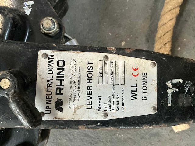 Rhino hs-b hefboom kettingtakel (2x) - afbeelding 5 van  6