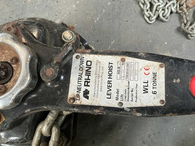 Rhino hs-b hefboom kettingtakel (2x) - afbeelding 6 van  6