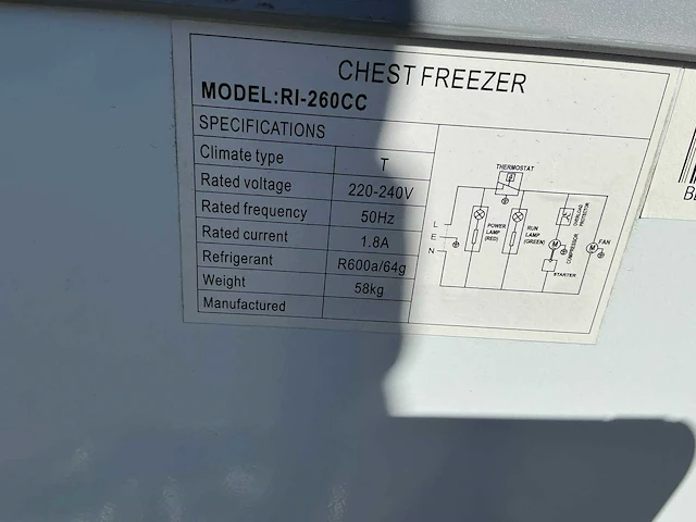 Ri-260cc vriezer - afbeelding 7 van  7