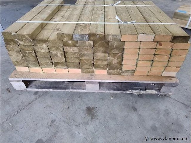Rib 4,5x9,5x80 cm geimpregneerd 82 stuks - afbeelding 1 van  2