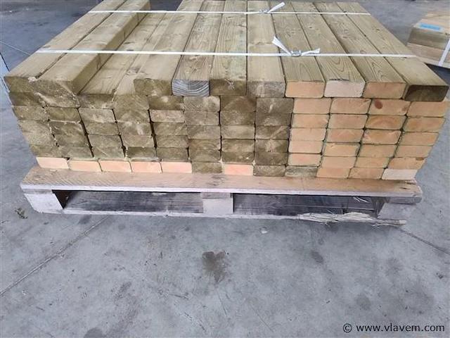 Rib 4,5x9,5x80 cm geimpregneerd 82 stuks - afbeelding 1 van  2
