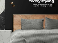 Rib teddy dekbedovertrek 200x220 - afbeelding 6 van  7