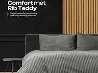 Rib teddy dekbedovertrek 200x220 - afbeelding 7 van  7