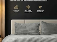 Rib teddy dekbedovertrek 200x220 - afbeelding 2 van  7