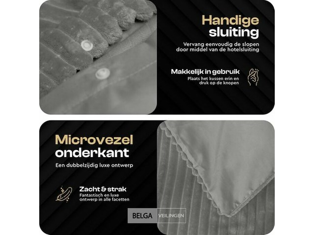 Rib teddy dekbedovertrek 240x220 - afbeelding 4 van  7