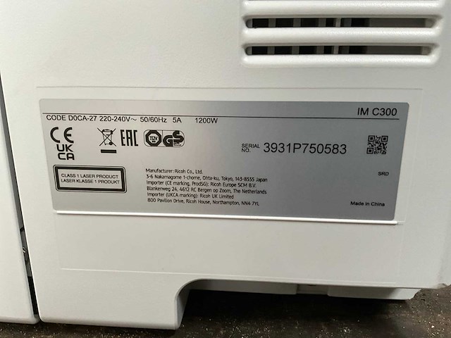 Ricoh im c300 all-in-one laserprinter - afbeelding 1 van  2