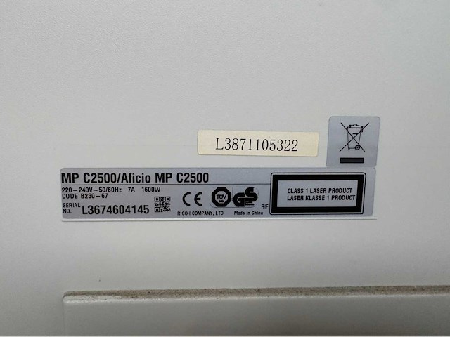 Ricoh mp c2500 lazerprinter ricoh printer - afbeelding 2 van  8