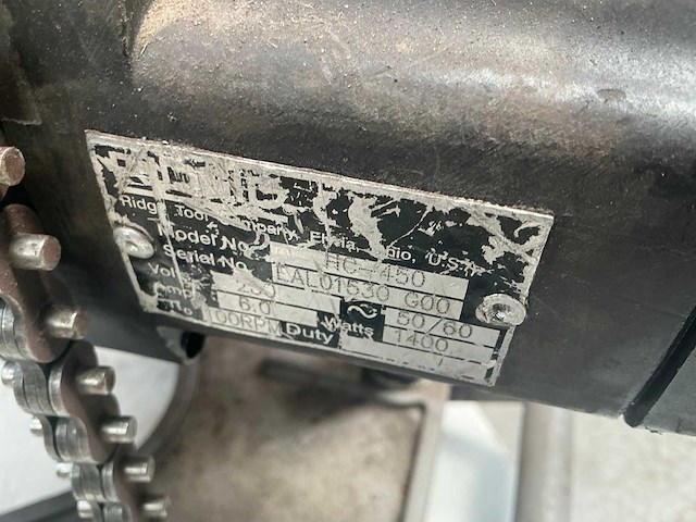 Ridgid hc-450 boormachine met kettingklem - afbeelding 8 van  8