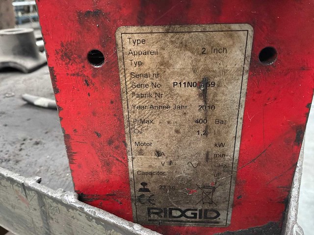 Ridgid plooimachine hydraulisch - afbeelding 6 van  7